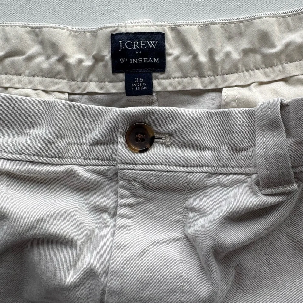 Men's J. Crew Cream Flat Front 9